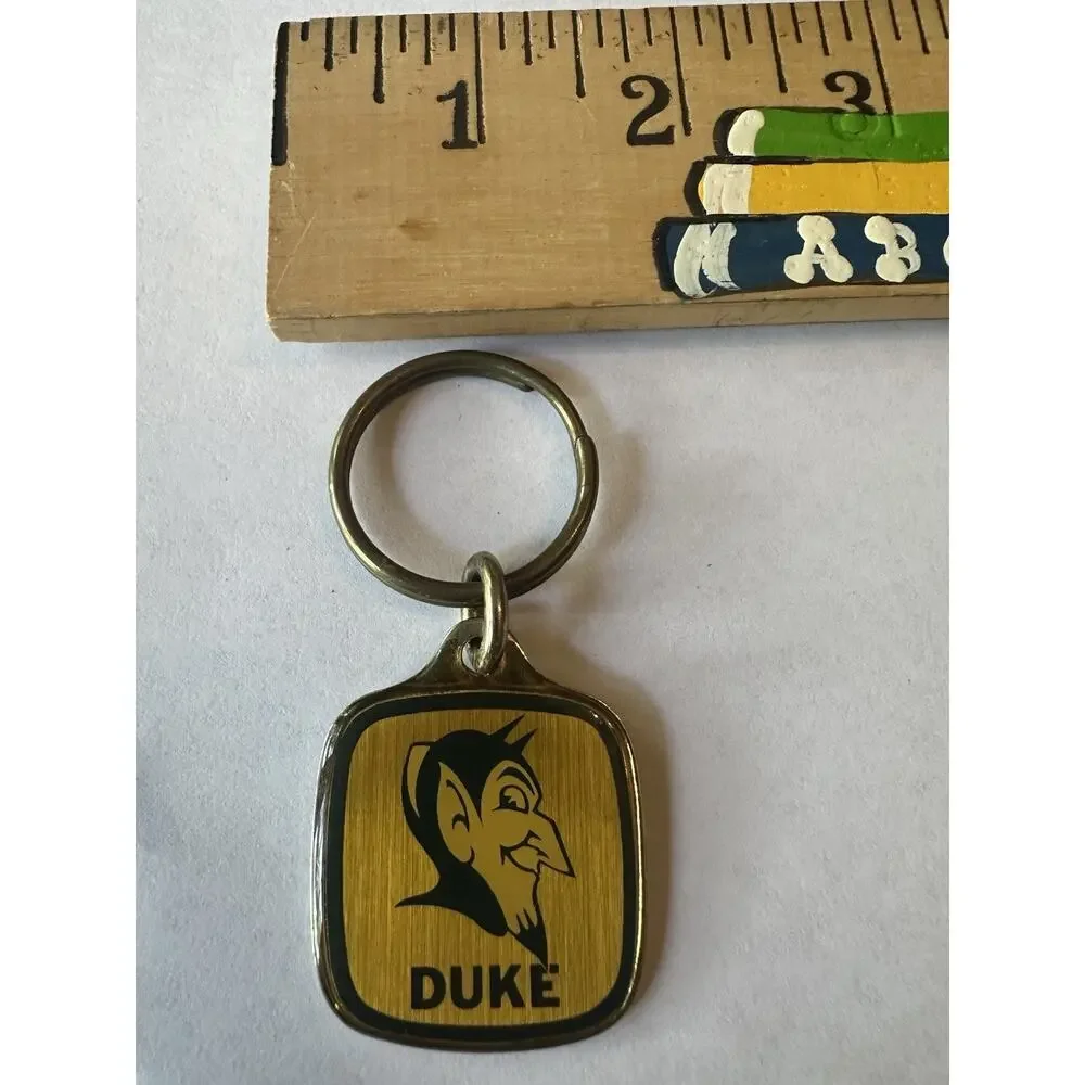 Duke University Blue Devils Mascot Keychain Brass Tone Metal WinCraft